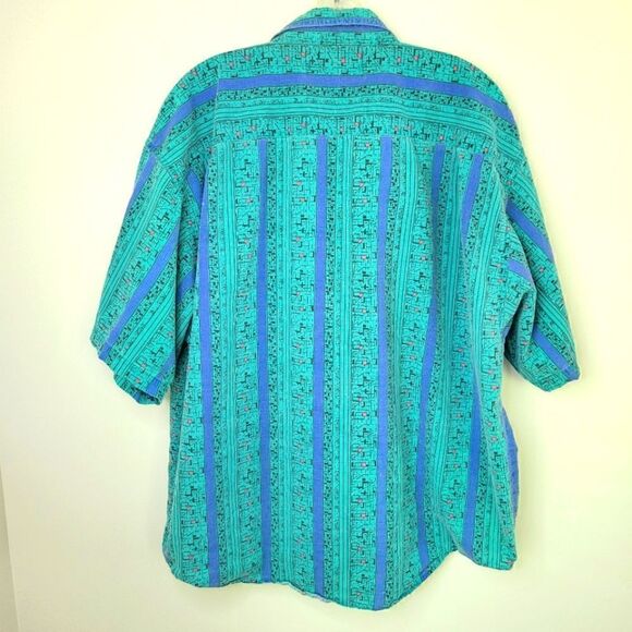 Saved by the Bell Style 90's Button Up Short Sleeve Button up Shirt - Picture 4 of 9